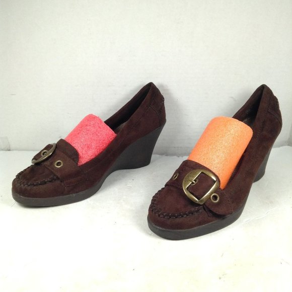American Eagle Women Wedge Loafers Shoes Brown Size 8.5 - Picture 4 of 13
